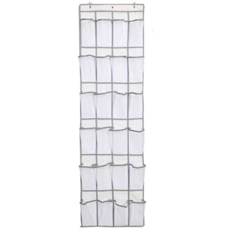 2 pièces Range Chaussures à Suspendre sur la Porte, Sac de Rangement Suspendu avec 24 Poches, Rangement de Chaussures Suspendu, Organiseur de Suspension Multifonction pour Chambre à Coucher (1/3)