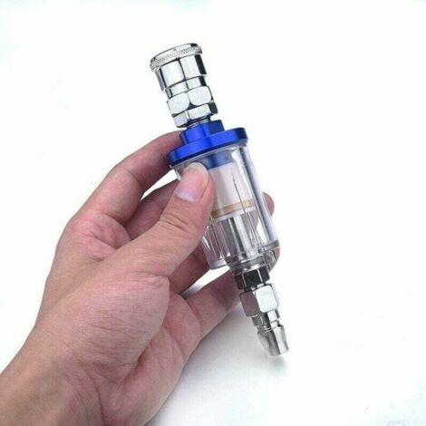 Filtre Séparateur Huile-Eau 1/4" Mini – Pour Compresseur D'Air, Pistolet à Peinture, Élimine Humidité & Impuretés
