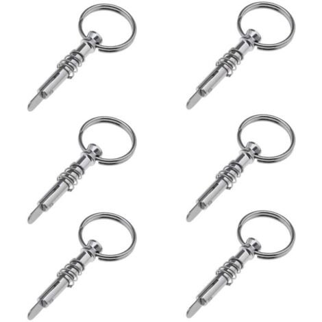 6pcs Goupille à Dégagement Rapide 0.24" Diamètre avec Came de Descente et Goupille à Ressort Longueur 1.57'' 316 Acier Inoxydable Top Pin Matériel Marin (1/4)