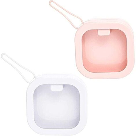 Boite a Bijoux,2 pcs Boite a Bijoux Voyage,Boite a Bijoux de Voyage Pour Bagues,Boucles D'oreilles,Collier Cadeaux Pour Filles Maman Femmes,Petits et Délicats Essentiels de Voyage(Rose et Blanc) (1/4)