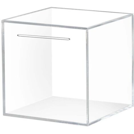 Tirelire en Acrylique, Tirelire Transparente, des Gamins Tirelires Qui Ne Souvre Pas, Tirelire Enfant Adulte Filles Garçons Cadeau danniversaire - 12×12×12 cm (1/4)