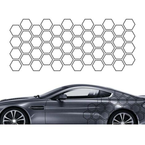 Autocollant en nid d'abeille pour Voiture - Décoration d'côté Porte Voiture Autocollant d'abeilles Mignonnes à Motif géométrique, décalcomanie Auto-adhésive Scratch (1/4)