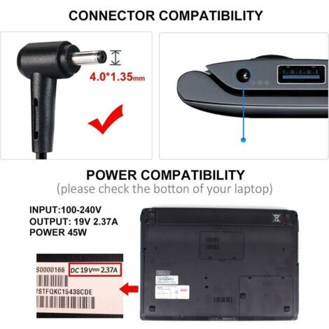 Chargeur Pour Ordinateur Portable Asus X751LDV-TY276H - Alimentation Secteur, Occasion