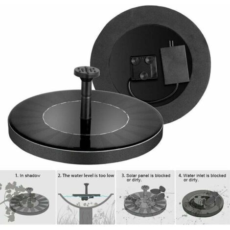 Fontaine Solaire En Bambou Naturel - Kit Complet Avec Pompe Et Panneau Solaire - Décoration Zen Intérieur Extérieur