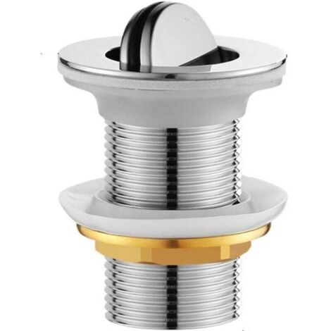 Bonde de lavabo design sans trop plein et sans corps de bonde, chromé (1/3)