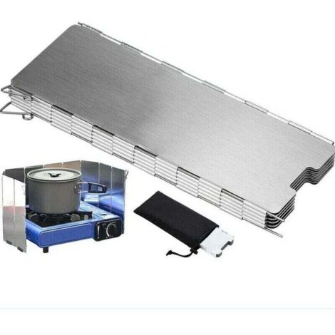 Pare-Vent Pliable en Alliage daluminium, 12 Plaques Pare-Vent de Camping pour Rechaud de Camping, Pique-Nique, Cuisinière à Gaz (1/4)