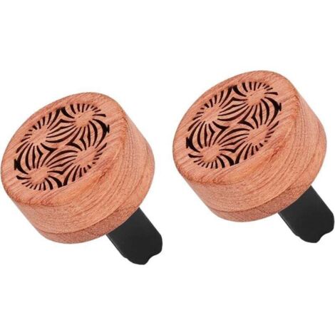 Diffuseur d'huiles essentielles pour voiture, 2 diffuseurs de voiture en bois pour fleurs, mini diffuseur en bois d'aromathérapie pour huiles essentielles (1/4)