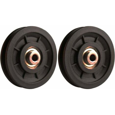 90 mm Roulement Poulie Nylon, Poulie Musculation, Roue Universelle pour cable Machine Gym équipement Porte de Garage, Porte coulissante poulie