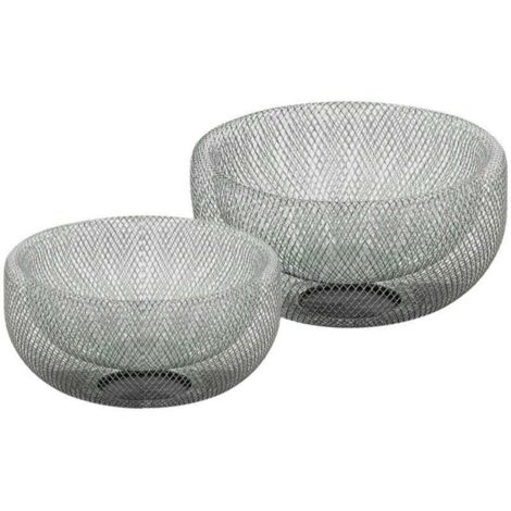 Set de 2 Corbeilles à Fruits Décoratives Design Argenté (1/5)