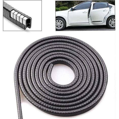 Joint Caoutchouc Porte Voiture 5M Bande Anti Collision Caoutchouc Protections Bord Portière Voiture Protections pour Portières Auto pour la Porte de Voiture du Couvercle du Coffre Edge Bandes - Noir (1/4)