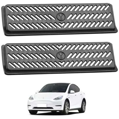 Lot de 2 housses de ventilation pour grille d'aération de rechange pour Tesla Model Y, accessoires Tesla Model Y, housse de protection pour Tesla Model Y, cache d'aération sous le siège (1/4)