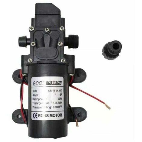 Pompe à eau à membrane haute pression DC 12V pompe électrique auto-amorante pour caravane bateau nettoyage lavage et irrigation de jardin