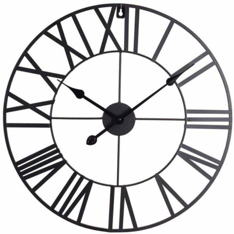 Horloge en métal VINTAGE avec chiffres romains, Ø 47 cm (1/3)