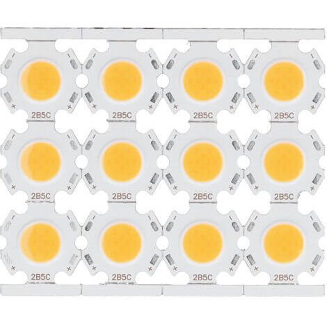 12 pièces puces LED COB composant émetteur de lumière 5W 15-17V pour bricolage projecteurs Downlight plafonnier lumière chaude