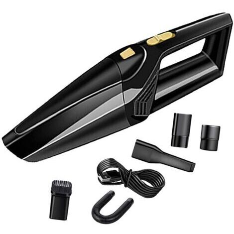 Aspirateur de voiture, aspirateur à main sans fil, puissance d'aspiration de 4500 Pa, aspirateur à main portable rechargeable (chargement USB), avec filtre Hepa en métal pour le nettoyage des poils d' (1/4)
