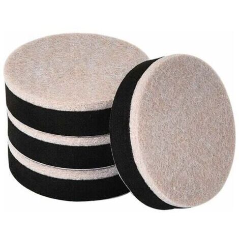 Rehausseurs de meubles Pieds de table 4 pièces Diamètre : 63,5 mm Hauteur : 16,5 mm Les rehausseurs de lit sont empilables pour plus de hauteur Silencieux et résistant à l'usure (1/5)