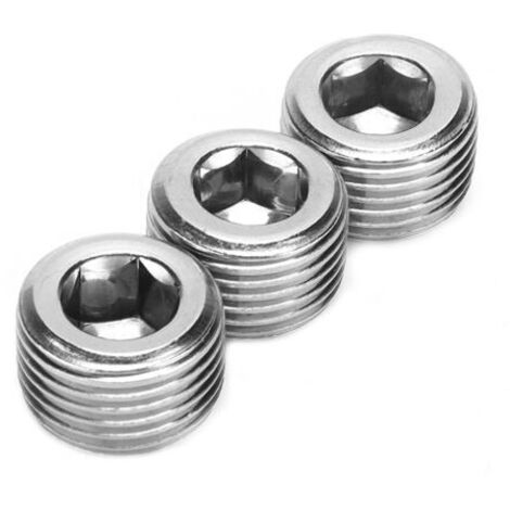 3 pièces 1/2in NPT tuyau bouchon mle filetage raccord interne filetage hexagonal connecteur voiture accessoires