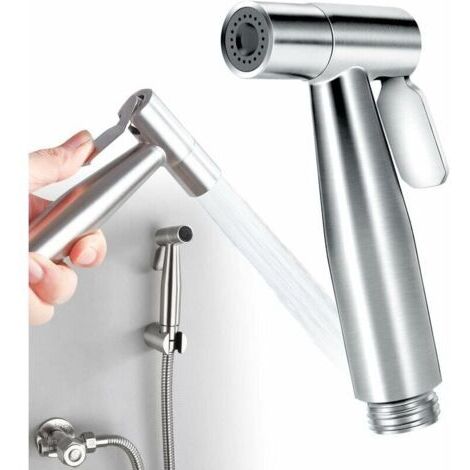 Douchette WC, Douchette Toilette WC, Pulvérisateur de Baignoire Portatif pour Toilettes Kit de Pulvérisateur de Bidet en Acier Inoxydable (1/5)