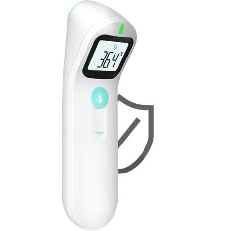 Thermomètre frontal numérique sans contact pour adultes, thermomètre infrarouge pour bébés et enfants avec alarme de haute température