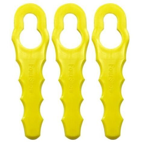 Lot de 100 Lames de Rechange compatible pour Ryobi Coupe Bordure, Têtes Double Lames Dentelées RAC155 RAC157 RAC158- (1/5)