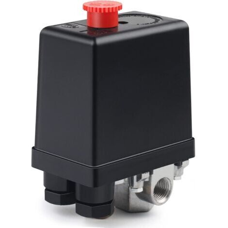 Soupape de Compresseur D'air Pression Automatique Pressostat Compresseur D'air Compresseur Interrupteur Contrôle Valve pour Une Réduction Rapide de la Pression(4 trous)
