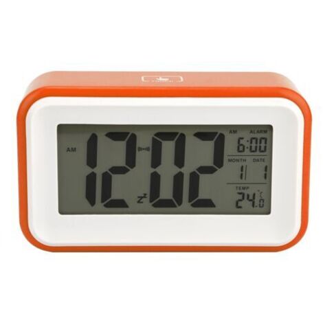 Réveil électronique numérique multifonctionnel exquis avec affichage de la température (Orange) (1/4)