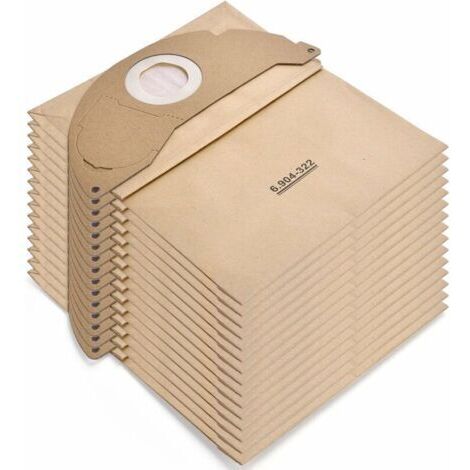 15 Sacs Aspirateur pour Karcher WD2 MV2 6.904-322.0 WD 2.200 WD2250 A2004 A2054 A2099 Sacs Filtre Papier de Rechange pour Aspirateur Wet & Dry, Sac pour Karcher WD2 Premium Accessoires (1/5)
