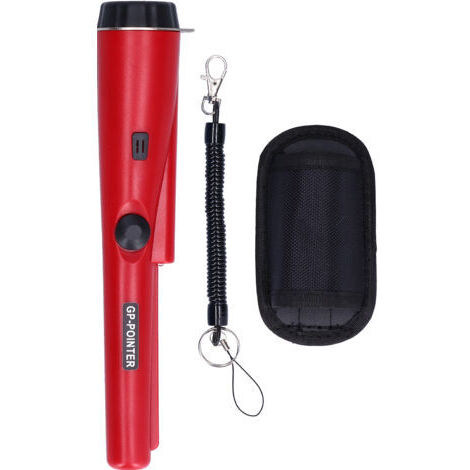 Détecteur de métaux professionnel portable et étanche avec lumière LED rouge foncé