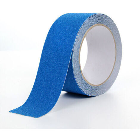 Ruban antidérapant en PVC bleu 5m x 5cm pour escaliers, marches, sols, décoration de sécurité