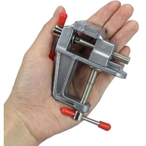 Alliage d'aluminium petite pince de table Vice Hobby Jewlery Work 30MM - Table bricolage étau Miniature étau petits bijoutiers pince de passe-temps sur le banc Vice outil de forage