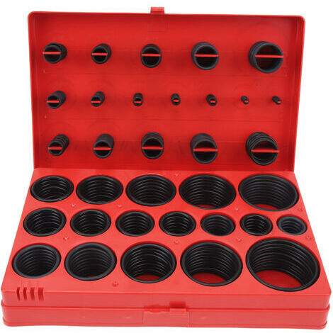 Kit d'assortiment de rondelles de joints toriques, 419 pièces, botier de joint torique en caoutchouc Nitrile métrique automobile, Kit résistant à l'huile pour la réparation