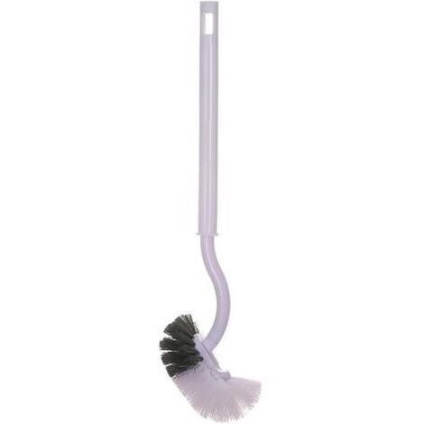 Brosse de toilette, brosse de nettoyage, brosse de toilette, coude en plastique en forme de S, nettoyage des toilettes, montage mural, sans impasses, blanc