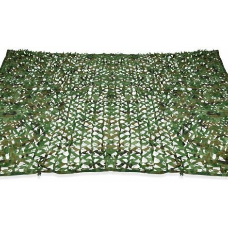 Parasols et voiles d'ombrage rectangulaire design ombrière camouflage 3x5 M treillis vert- (1/5)