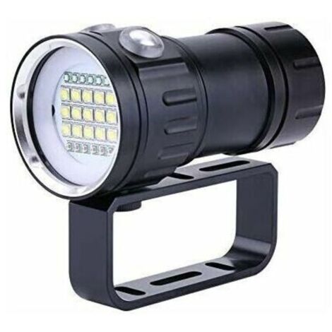 Lampe de plongée sous-marine IPX8 étanche de 18000LM, résistante jusqu'à 80 mètres de profondeur, idéale pour la photographie et la vidéo sous-marines.