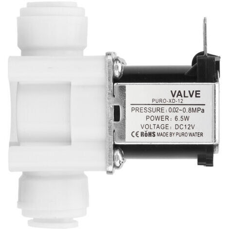 1pc DC 12V DC électrovanne électrique en plastique connexion rapide normalement fermée