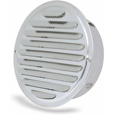 Grille d'aération - ronde Grille d’aération,Acier Inoxydable Grille D'aération Trou,Ventilation avec Filet, Rond Grille d'aération de Tuyau d'échappement,ø 100 mm (1/5)