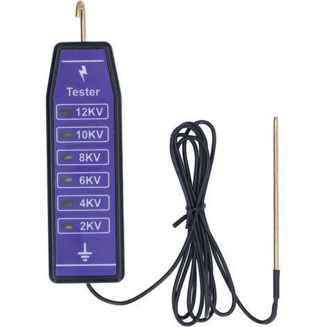 Testeur de clôture électrique, 6 voyants lumineux, voltmètre portable étanche jusqu'à 12 000 V, pour ferme, maison, jardin (1/4)
