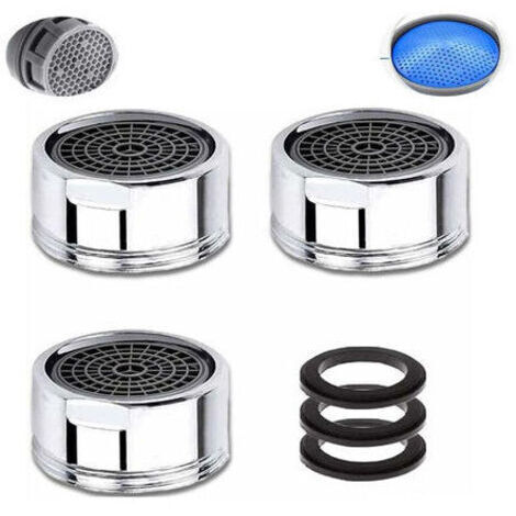 Mousseur Robinet M20, 3 Pièces Aerateur Robinet Economie D'eau Avec Filtre en Acier Inoxydable, Aérateur de Filtre a Eau Robinet(20mm Filetage male) thsinde