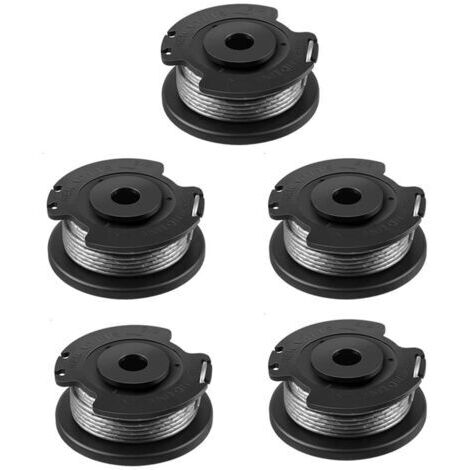 Bobine de rechange pour Bosch ART 23 SL/ART 26 SL/ART 2300/ART 23-28/ART EASY (F016800569/F016800385) pour tondeuses à gazon Bosch avec 1 capuchon (F016F04557) 5 pièces (1/5)