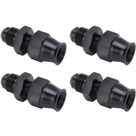 4 pièces AN6 adaptateur filetage mle en alliage d'aluminium anti-fuite avec virole en laiton pour gaz liquide Diesel huile 5/16in (1/4)