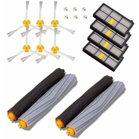 Kit de remplacement de brosse Pièces de rechange compatibles avec les séries iRobot Roomba 800 860 870 880 890 et 900 960 980 - Lot de 14 (1/5)
