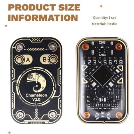 Lecteur de Puce RFID Chameleon Ultra V2.0, Émulateur Carte à + Porte-Clés CUID, 125 KHz, 13,56 MHz, Décodage Carte, Duplicateur NFC