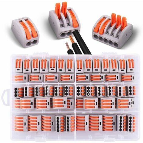 60 pièces Connecteurs électriques avec levier de commande,30pcs 2 entrées, 20pcs 3 entrées,10pcs 5 entrées