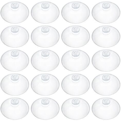 [JAMAIS UTILISÉ]20 ventouses en Plastique Transparent de 5,5 cm pour l'organisation et la décoration de la Maison - Ventouses adhésives pour Les fenêtres et Les Portes en Verre de la Salle de Bain (1/4)