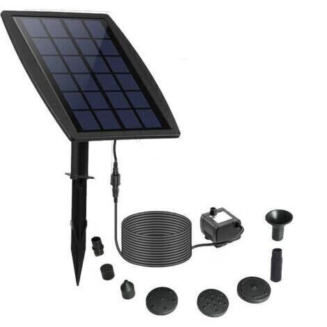 [JAMAIS UTILISÉ]Fontaine Solaire, DIY 2.5W Solaire Flottant Extérieur Fontaine, Nouveau Pompe Bassin Solaire avec 8 Buses & 3M Câble Solar Fountain pour Bain d'oiseaux Aquarium Jardin (1/4)