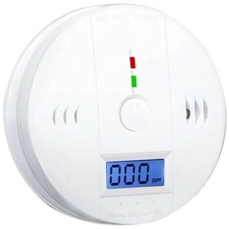 [JAMAIS UTILISÉ]Détecteur d'alarme de Détecteur de gaz de monoxyde de carbone Détecteur d'alarme de CO2 alimenté par Autre batterie avec affichage LCD Avertissement vocal (1/5)