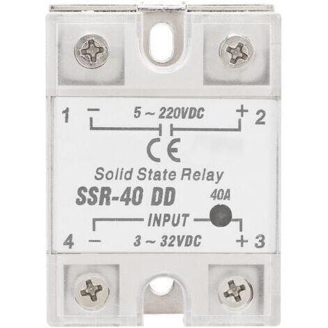 [JAMAIS UTILISÉ]Relais à semi-conducteurs SSR-40 DD 40A 5-220VDC pour le processus d'automatisation industrielle (1/4)