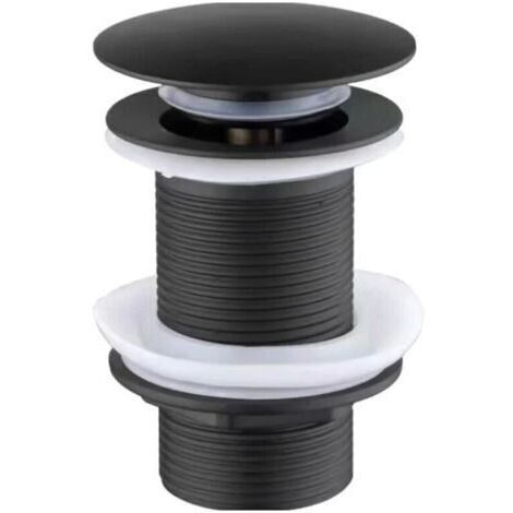 [JAMAIS UTILISÉ]Bonde de douche et lavabo Noir Sans Trop Plein, Bonde de douche et lavabo Pop Up Noir Universelle, Bonde de Vidage Sans Trop Plein, Bonde de Vidange Sans Trop Plein, Bonde Pop Up Autom (1/4)