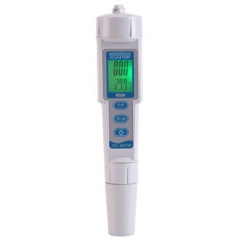 [JAMAIS UTILISÉ]3 en 1 Digital PH EC Meter and Thermometer 0.01 PH Testeur de qualité de l'eau de haute précision pour l'eau potable à la maison, les piscines et les aquariums (1/5)