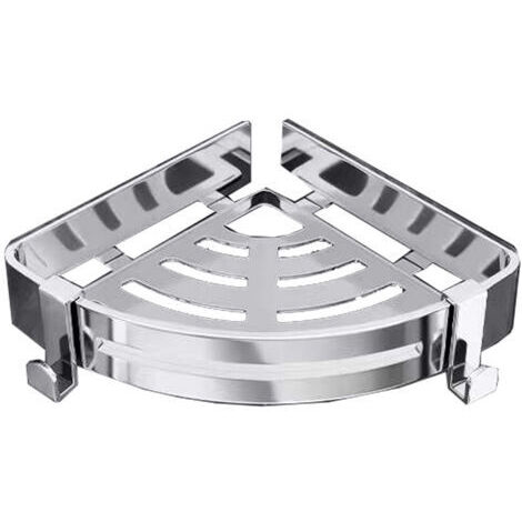 [JAMAIS UTILISÉ]Support de salle de bain en acier inoxydable trépied de toilette support de rangement d'angle de cuisine sans poinçon (1/5)
